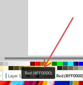 Inkscape color tooltip showing hex value