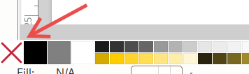 Inkscape color palette with X (no fill)